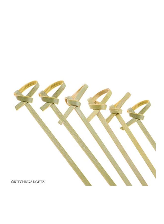 300-Piece Cocktail Picks With Looped Knot Green 4.1inch  - Image 4