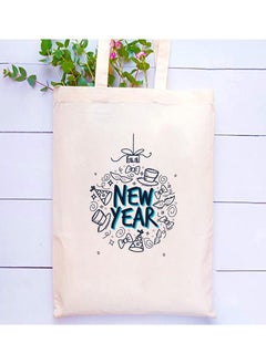 PRINTSHOP4ME Happy New Year With Printed Canvas Cotton Tote Bag Our Stylish And Perfect For Everyday Use-New Year Bags  - Image 2