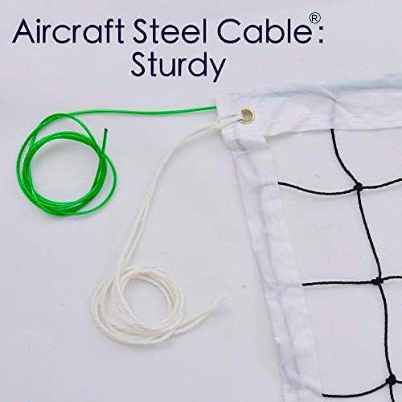 IQSTRP Professional Volleyball Net Outdoor with Aircraft Steel Cable, Heavy Duty VolleyballNet for Backyard, 32x3FT Portable Volleyball Nets for Pool Schoolyard Beach, Badminton/Pro VolleyballNets Set - Image 3