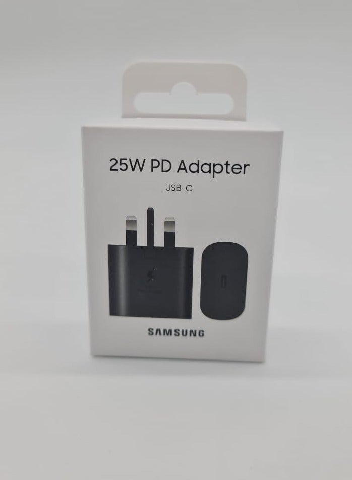 Samsung 25W Fast Charging Type C Charger Head Without Cable Black - Image 1
