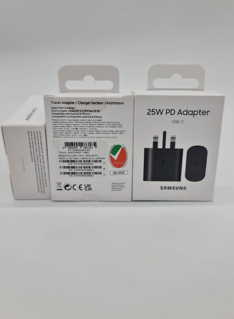 Samsung 25W Fast Charging Type C Charger Head Without Cable Black - Image 2