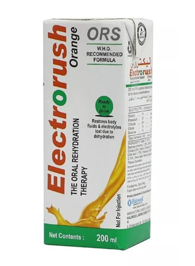 O.R.S ORS Electrorush Orange Ready to Drink 200ml – Fast Hydration & Electrolytes - Image 1