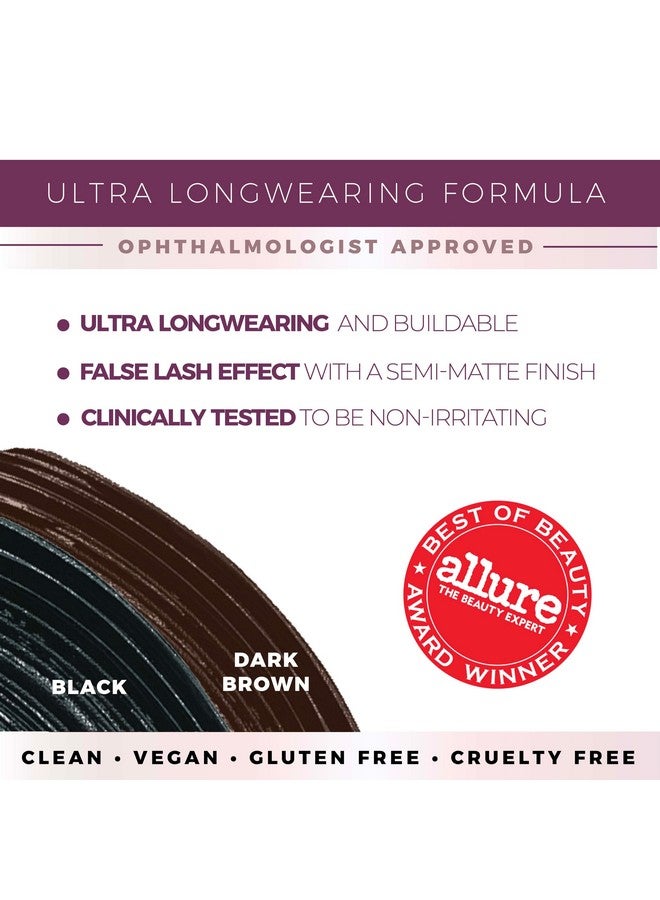 blinc Ultravolume Tubing Mascara Volumizing Lengthening And Curling Mascara Ultralongwearing Washable Mascara Clean Vegan And Crueltyfree 9Ml0.30 Fl Oz (Dark Brown) - Image 3