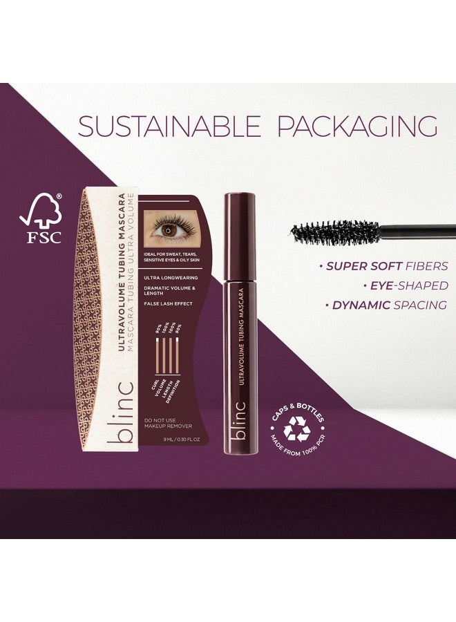 blinc Ultravolume Tubing Mascara Volumizing Lengthening And Curling Mascara Ultralongwearing Washable Mascara Clean Vegan And Crueltyfree 9Ml0.30 Fl Oz (Dark Brown) - Image 5