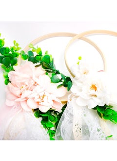 SYOSI Wooden Floral Hoop Wreath Artificial Flower Hanging Wall Hoop Wreath Craft Hoop Rings for Making Wedding Decor and DIY Crafts  - Image 5