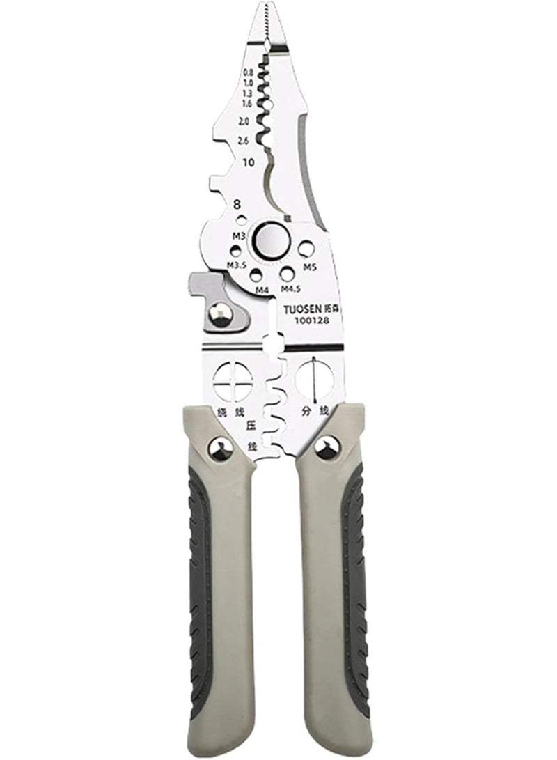 GGOOT Wire Stripping Pliers, Wire Crimper - Professional Wire Winding Splitting Tool, Multifunctional Electrical Tools and Hardware, Heavy Duty Electrician Tool for Enthusiasts  - Image 1