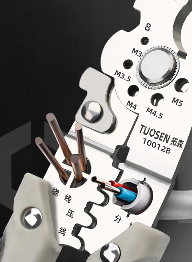 GGOOT Wire Stripping Pliers, Wire Crimper - Professional Wire Winding Splitting Tool, Multifunctional Electrical Tools and Hardware, Heavy Duty Electrician Tool for Enthusiasts  - Image 5