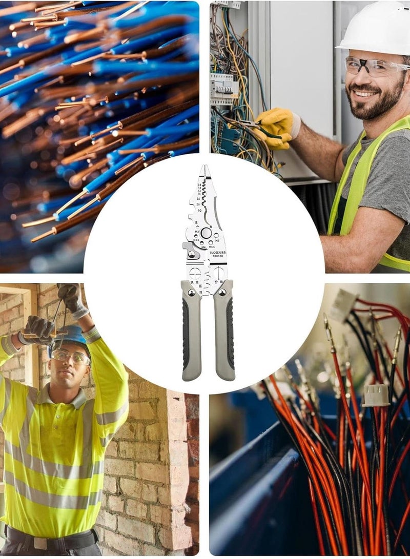 GGOOT Wire Stripping Pliers, Wire Crimper - Professional Wire Winding Splitting Tool, Multifunctional Electrical Tools and Hardware, Heavy Duty Electrician Tool for Enthusiasts  - Image 4