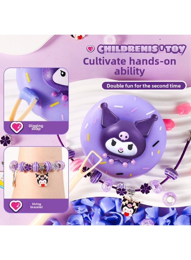 Digging Gem Toys Children's Trendy Play Blind Box Archaeological Digging And Decompression Kulomi Meruti Scraping Soap Diy Soap Fat-Color:KT Cat Scratch Soap Bracelet Gem Blind Box - Image 5