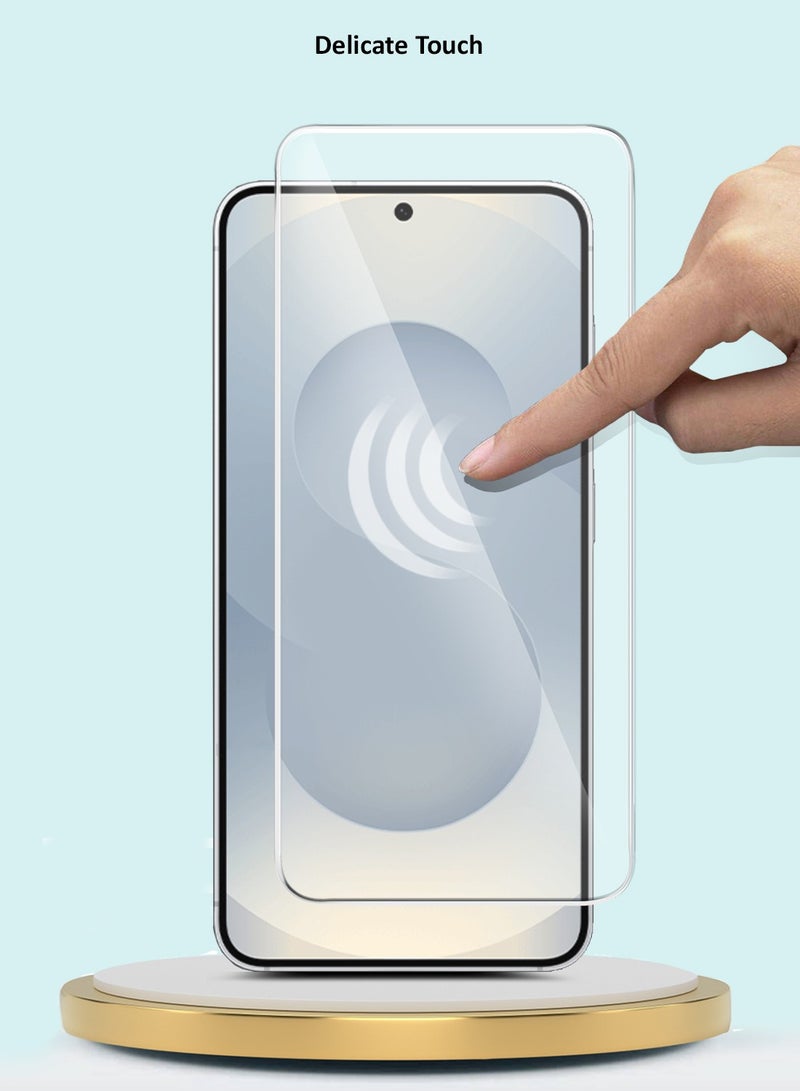 جيماكس سامسونج جالاكسي S25+ / S25 Plus 5G 2025 GMAX Premium Series حواف منحنية 9H 2.5D واقي شاشة من الزجاج المقسى - شفاف - Image 4