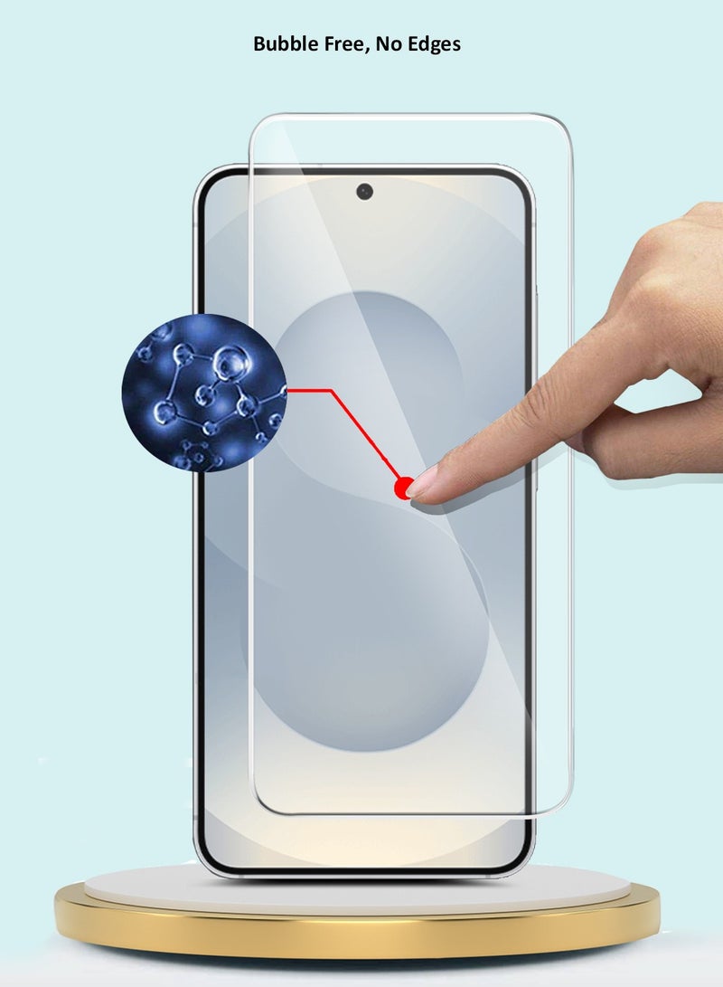 جيماكس سامسونج جالاكسي S25+ / S25 Plus 5G 2025 GMAX Premium Series حواف منحنية 9H 2.5D واقي شاشة من الزجاج المقسى - شفاف - Image 5