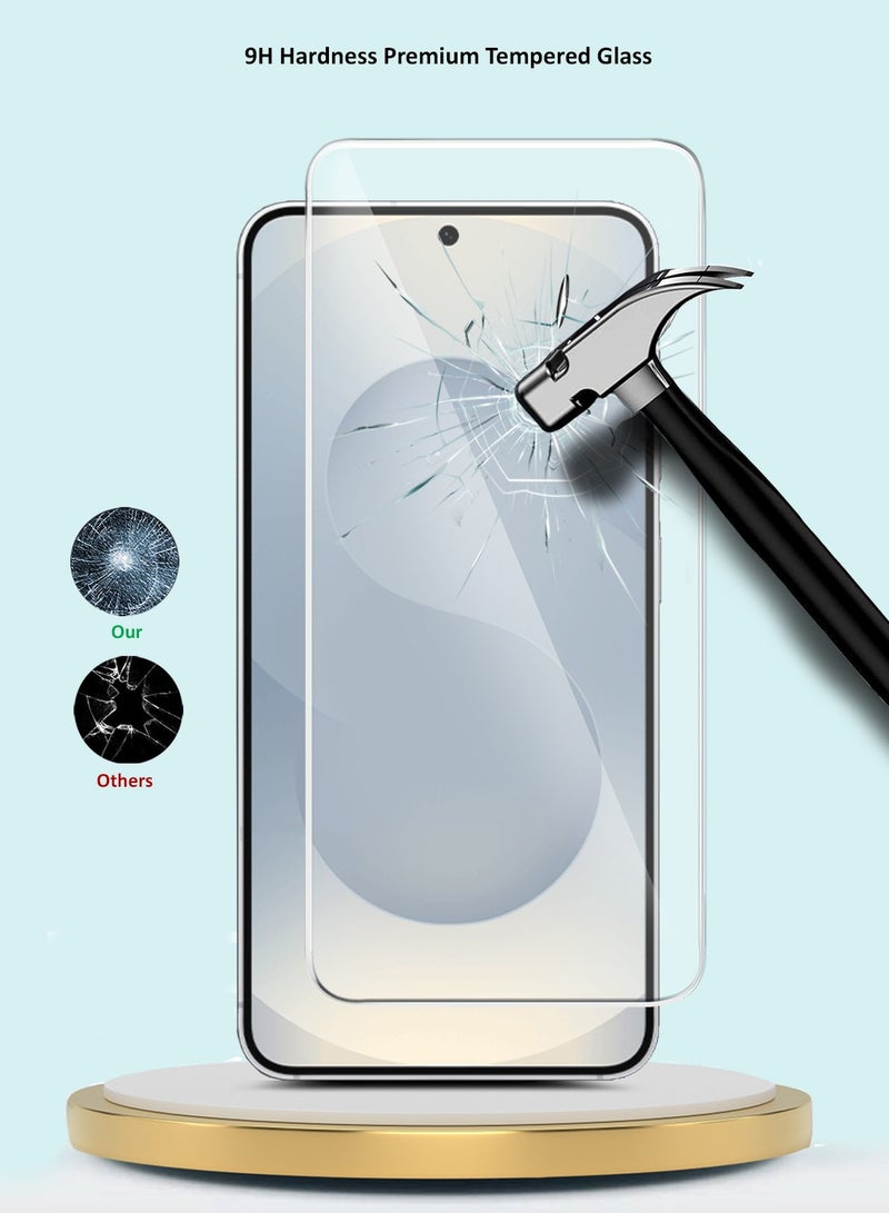 جيماكس سامسونج جالاكسي S25+ / S25 Plus 5G 2025 GMAX Premium Series حواف منحنية 9H 2.5D واقي شاشة من الزجاج المقسى - شفاف - Image 3