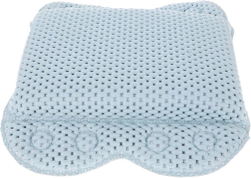 GALPADA PVC Foam Bath Pillow with Suction Cups for Bathtub, Non-Slip Bathroom Soaking Tub Headrest Cushion, Blue Small Spa Pillow for Hotel and Home Bath Relaxation - Image 1