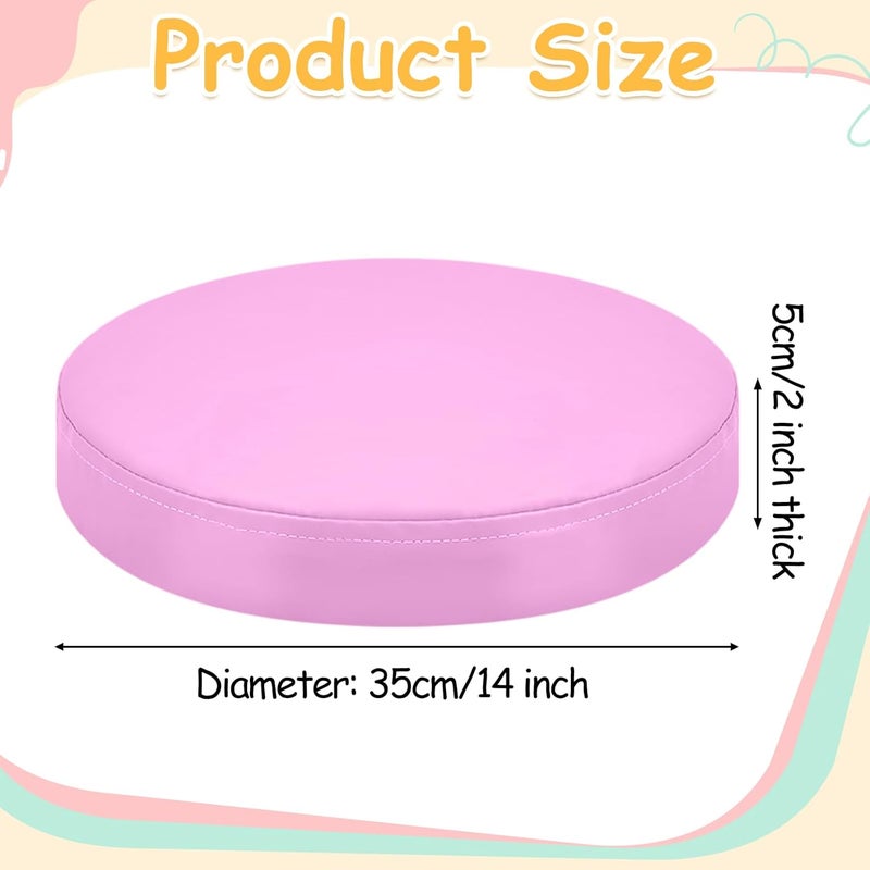 Marsui Marsui 12 Pcs 2 Extra Thick 14 Round Floor Cushions Classroom Elementary Flexible Seating for Kids Students Reading Corner Pillows Bulk Alternative Sitting for Daycare PreschoolMacaron Color - Image 2