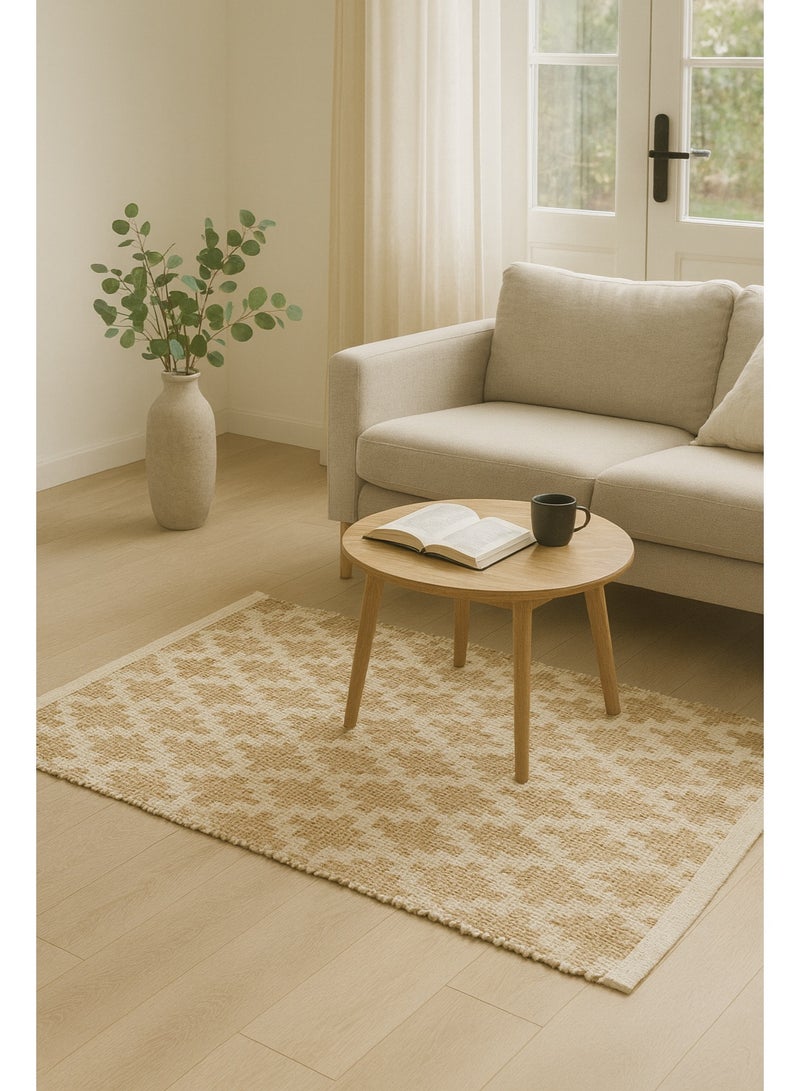 Handwoven Indian rug – 65% wool & 35% cotton - Image 1