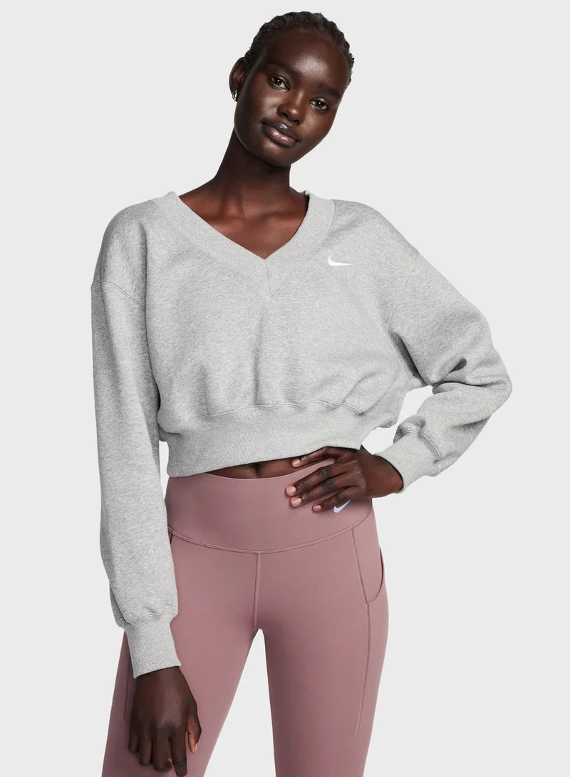 Nike Nsw Phoenix Fleece Crop Sweatshirt