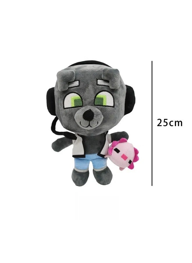 bobicraft wild wolf plush toy gray headset dog character doll cute plush toy the best gift for family and friends - Image 4