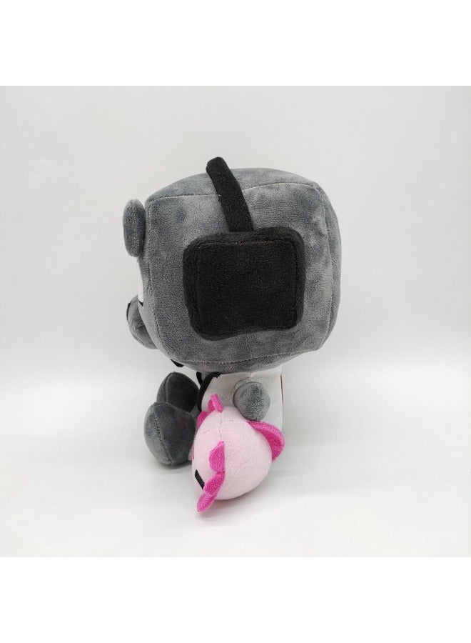 bobicraft wild wolf plush toy gray headset dog character doll cute plush toy the best gift for family and friends - Image 2