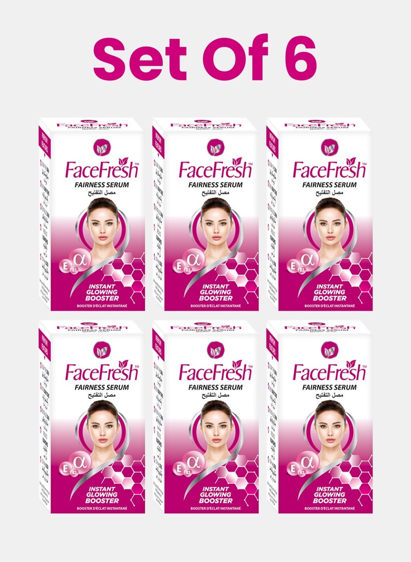 Face Fresh Set of 6 Fairness Face Serum - Alpha Arbutin & Glutathione, Brightening & Glowing Skin, Clears Dark Cells, Best for Dry Skin but can use for All Skin Types 3ml - Image 1
