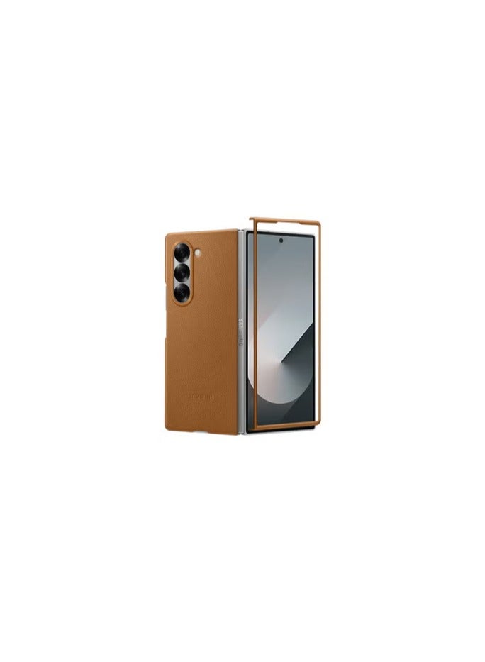 CATANES (for Samsung Galaxy Z Fold 6) Case Cover Kindsuit Leather Case Slim and sleek silhouette / Brown - Image 1