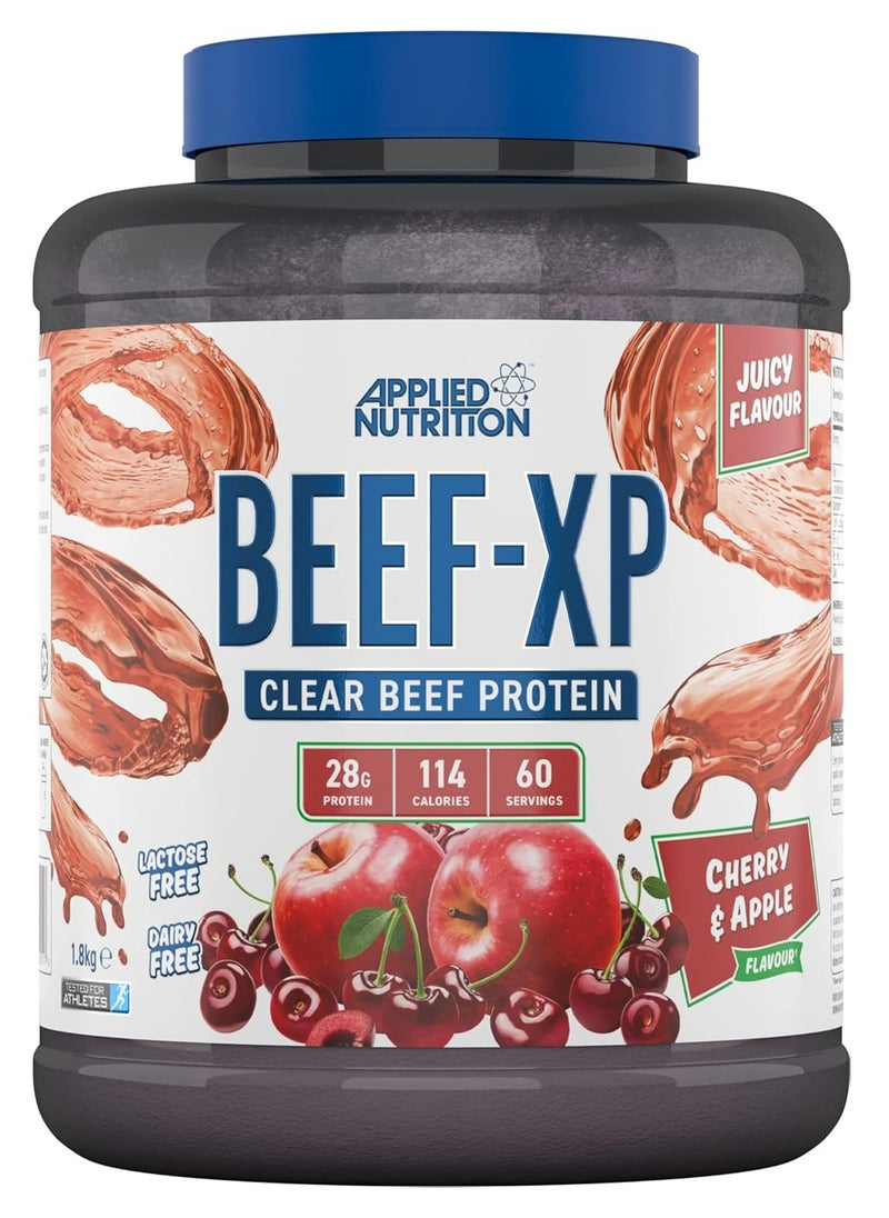 Applied Nutrition - Beef Xp Clear protein isolate (Cherry & Apple flavour) 1.8 kg - 28g Protein, Lactose Free, Dairy free - Image 1