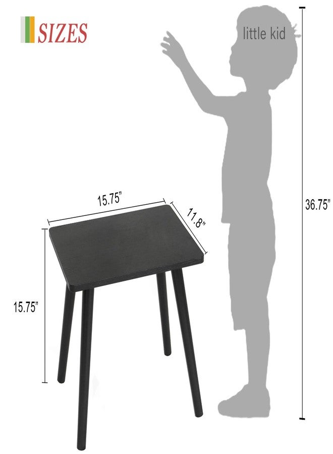 AWASEN Side Table, Small Black End Table for Living Room Bedroom Office Small Spaces, Modern Accent Side Table Nightstand with Solid Wood, Easy Assembly, (Black) - Image 3