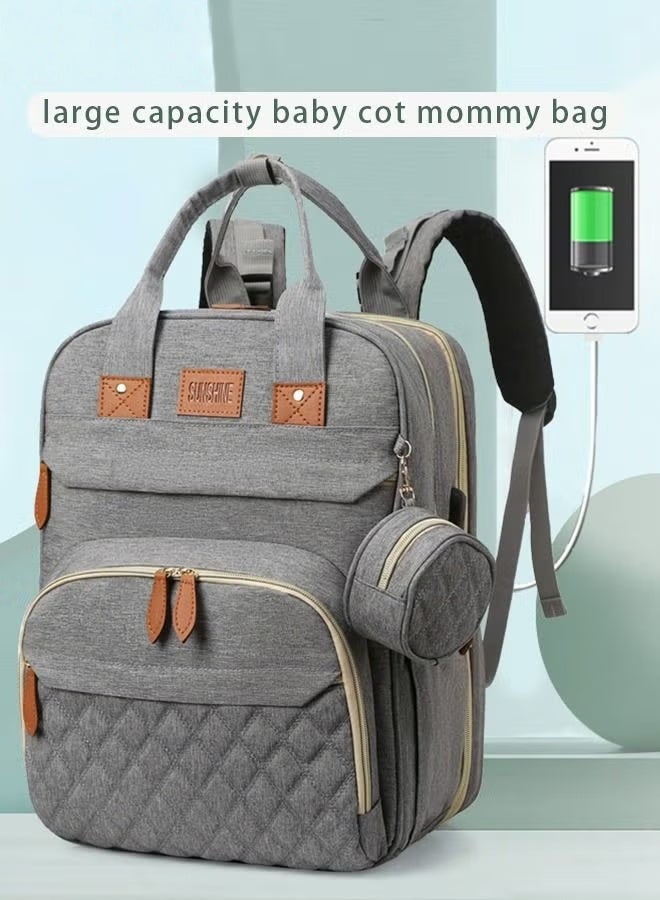 HOOKOR Baby Diaper Bag Backpack, Multifunction Diapers Changing Station for Boys Girls Outdoor and Travel, Infant Shower Gifts, Large Capacity, 900d Oxford, USB Port - Image 2