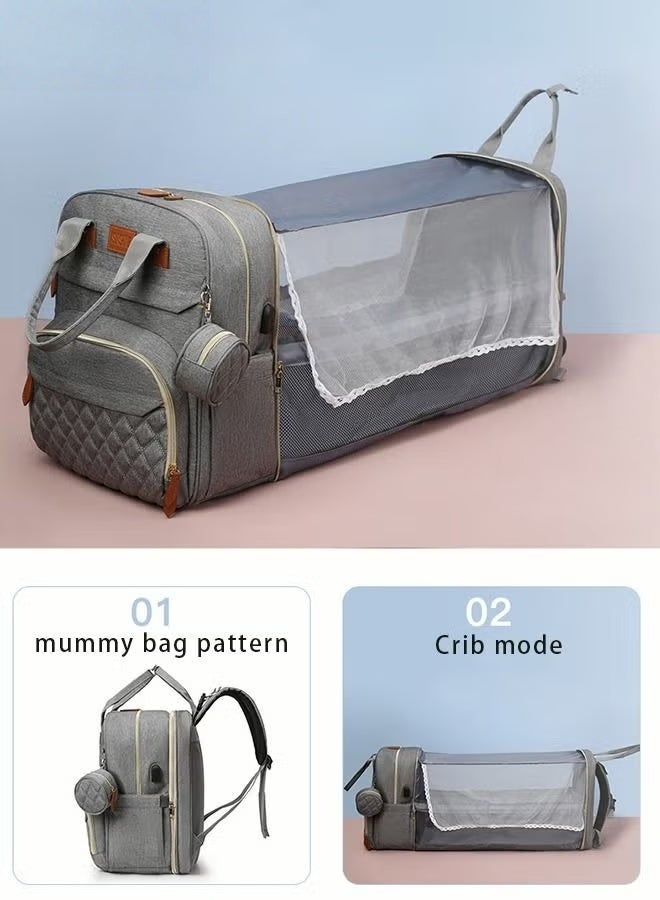 HOOKOR Baby Diaper Bag Backpack, Multifunction Diapers Changing Station for Boys Girls Outdoor and Travel, Infant Shower Gifts, Large Capacity, 900d Oxford, USB Port - Image 3