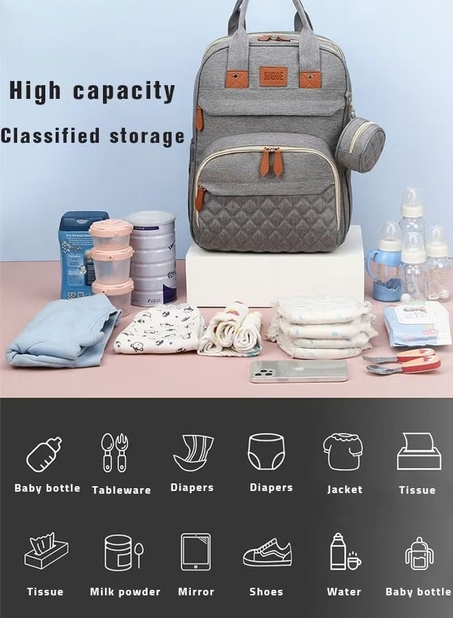 HOOKOR Baby Diaper Bag Backpack, Multifunction Diapers Changing Station for Boys Girls Outdoor and Travel, Infant Shower Gifts, Large Capacity, 900d Oxford, USB Port - Image 4