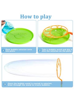 JOYIN JOYIN Big Bubble Wands Set with with Tray, 21" Giant Bubble Wands Bulk for Kids, Summer, Outdoor Play Period & Birthday Party & Games, 6 Pcs Bubble Solution Suitable, Suitable for All Age People  - Image 4