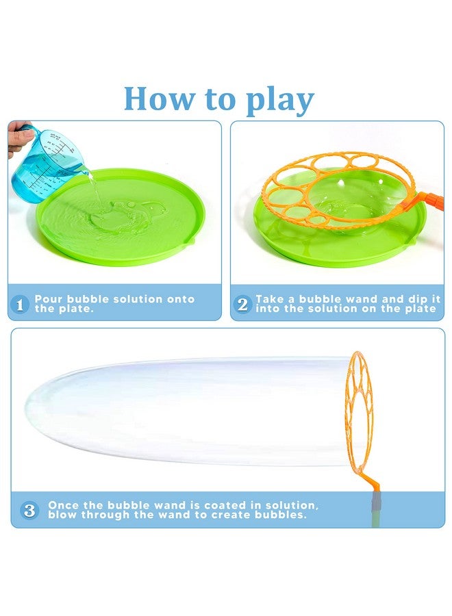 جوين مجموعة عصي الفقاعات الكبيرة من JOYIN مع صينية، عصي فقاعات عملاقة مقاس 21 بوصة للأطفال، الصيف، فترة اللعب في الهواء الطلق وحفلات أعياد الميلاد والألعاب، 6 قطع من محلول الفقاعات مناسب لجميع الأعمار - Image 4