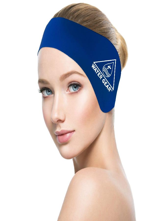 Water Gear Ear Wrap - Great for Swimmers With Sensitive Ears - Prevents Ear Infections - Comfortable and Secure Fit - Adult Blue - Image 1