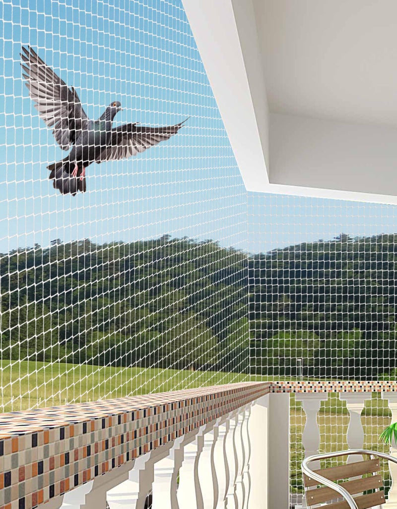 BENAVJI Bird Net/Anti Bird Net/Pigeon Net/Garden Net/Bird Control Net UV Stabilised HDPE Monofilament Netting Solution Natural Color (10 FT X 20 FT) - Image 1