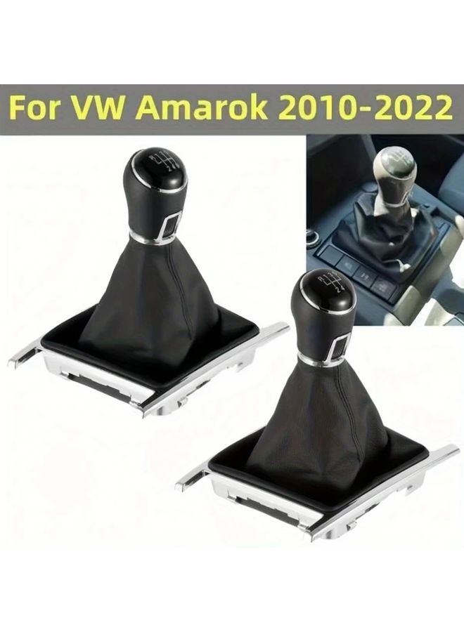 Gear Shift Knob Cover For 5 Speed Automatic Transmission Faux Leather Easy Installation - Image 1