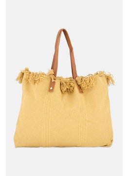 Urban Expressions Women Brand Logo Tote Bag 39 H x 49 L x 6,5 W cm, Tan Combo  - Image 2