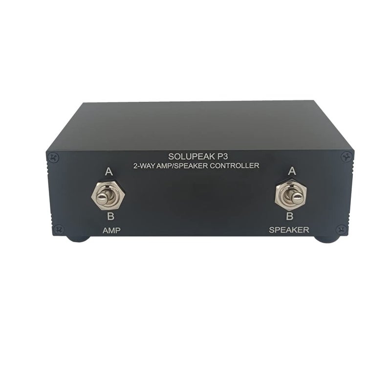 SOLUPEAK P3 2Way AMP Amplifier to 2 Pair of Speakers Selector Switch Switcher Splitter Combiner Box 2 in 2 Out