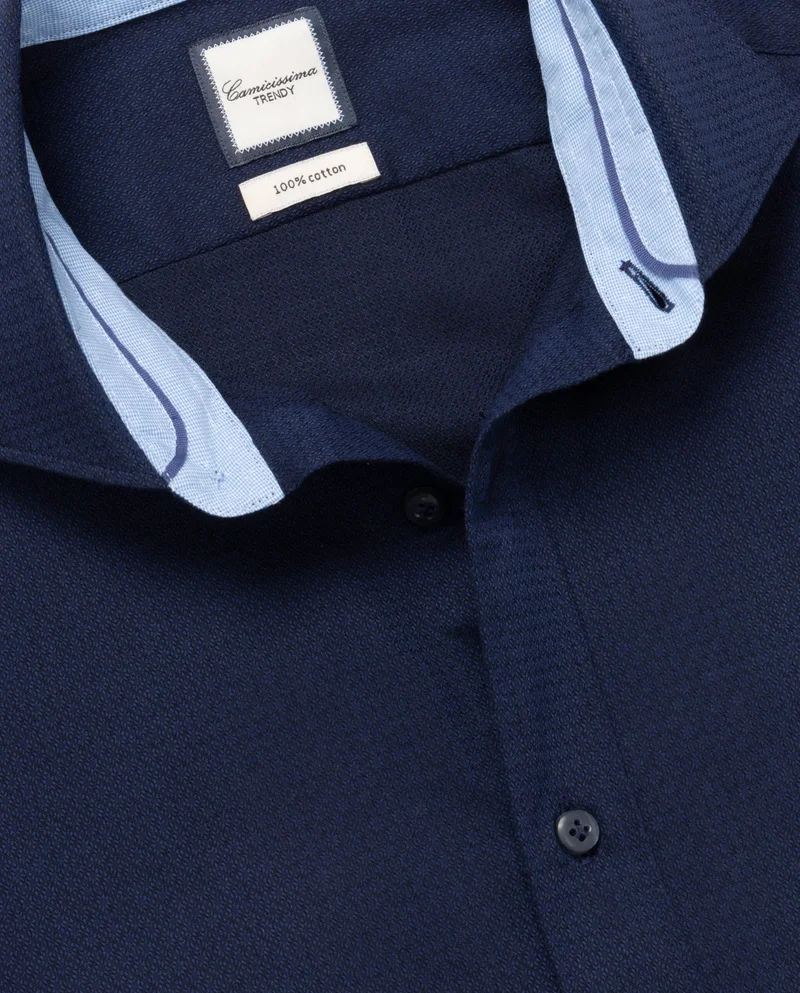 كاميتشسما Trendy Blue Navy Shirt