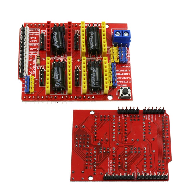 CNC Shield V3 Engraver Fitting Kit Multicolor Set: Open Circuit Design High-Speed ATMEGA328 Controller - 4 Stepper Motor Slots 3D Printer Accessory Kit for Beginners and CNC Machine Users - Image 2