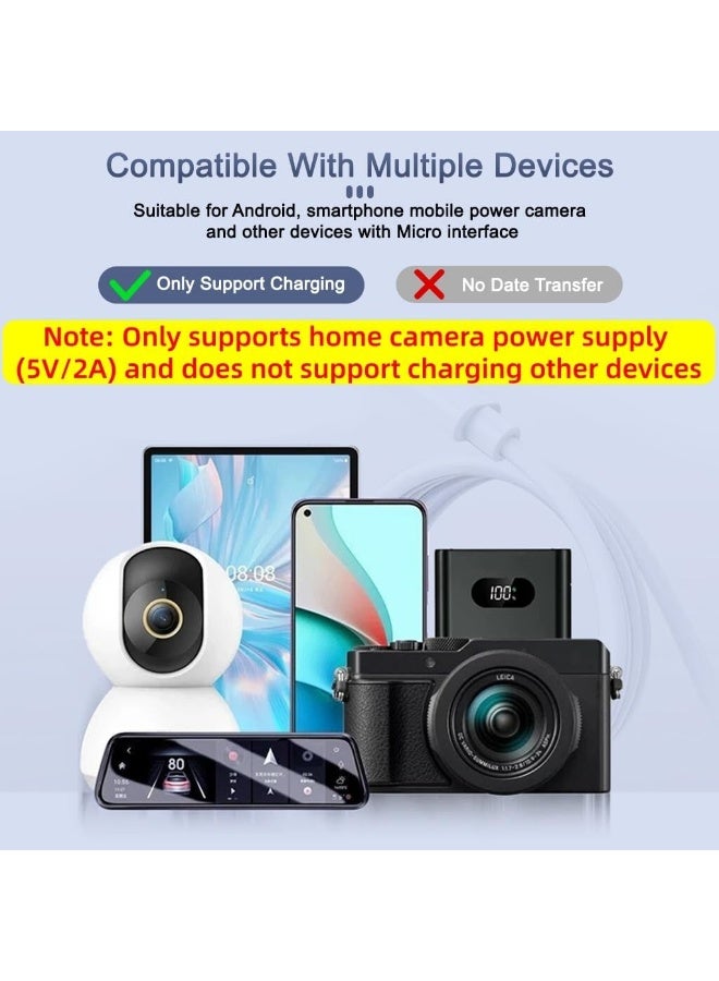 Extended Charging Cable for Security Cameras – Micro USB Power Cord for Mi 360 Home Camera and Other Devices - Image 2