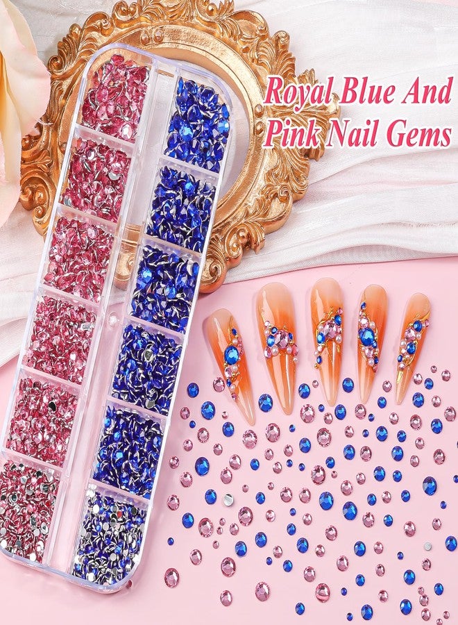 editTime 12000 Pieces Nail Art Rhinestones Crystals AB Flatback Rhinestones Stones Gems with Pick Up Tweezer and Brush for Nail Art Makeup Shoes Clothes Crafts (kit-1) - Image 3