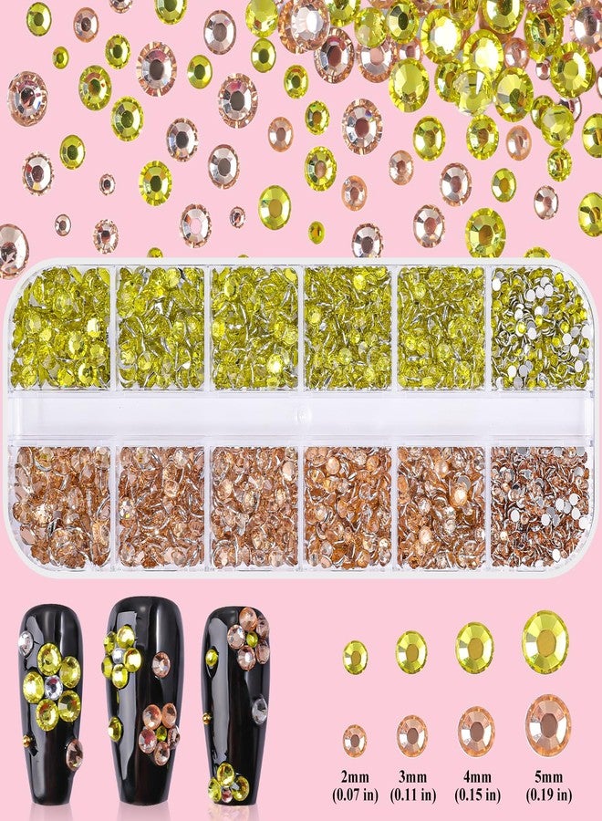 editTime 12000 Pieces Nail Art Rhinestones Crystals AB Flatback Rhinestones Stones Gems with Pick Up Tweezer and Brush for Nail Art Makeup Shoes Clothes Crafts (kit-1) - Image 5