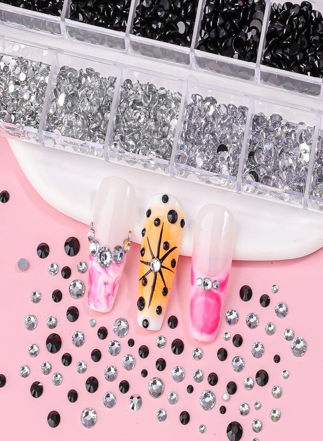 editTime 12000 Pieces Nail Art Rhinestones Crystals AB Flatback Rhinestones Stones Gems with Pick Up Tweezer and Brush for Nail Art Makeup Shoes Clothes Crafts (kit-1) - Image 4