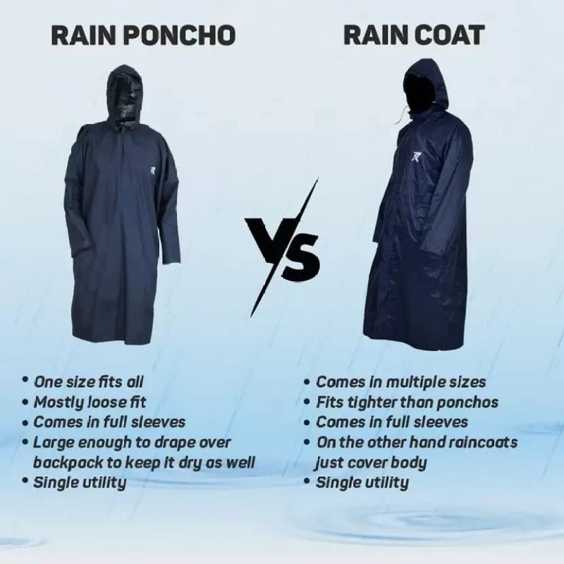 ROCKSPORT Unisex Hooded Rain Poncho for Adult, Polyester Waterproof, lightweight,Reusable& Packable, long sleeve, One Size Fits Most, Free Size - Image 5