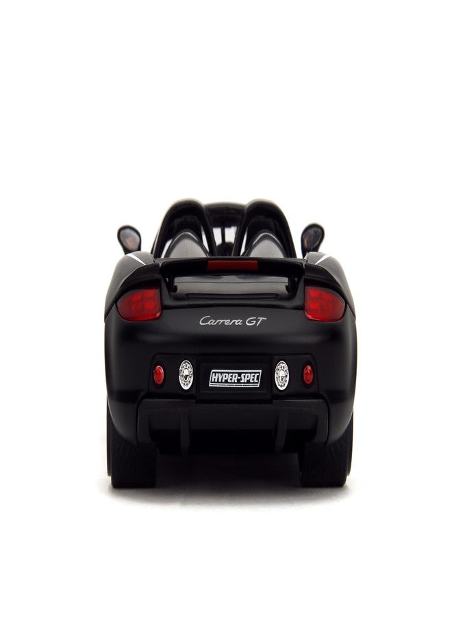 JADA Hyper-Spec 1:24 2005 Porsche Carrera GT Die-Cast Car, Toys for Kids and Adults(Black/White) - Image 5