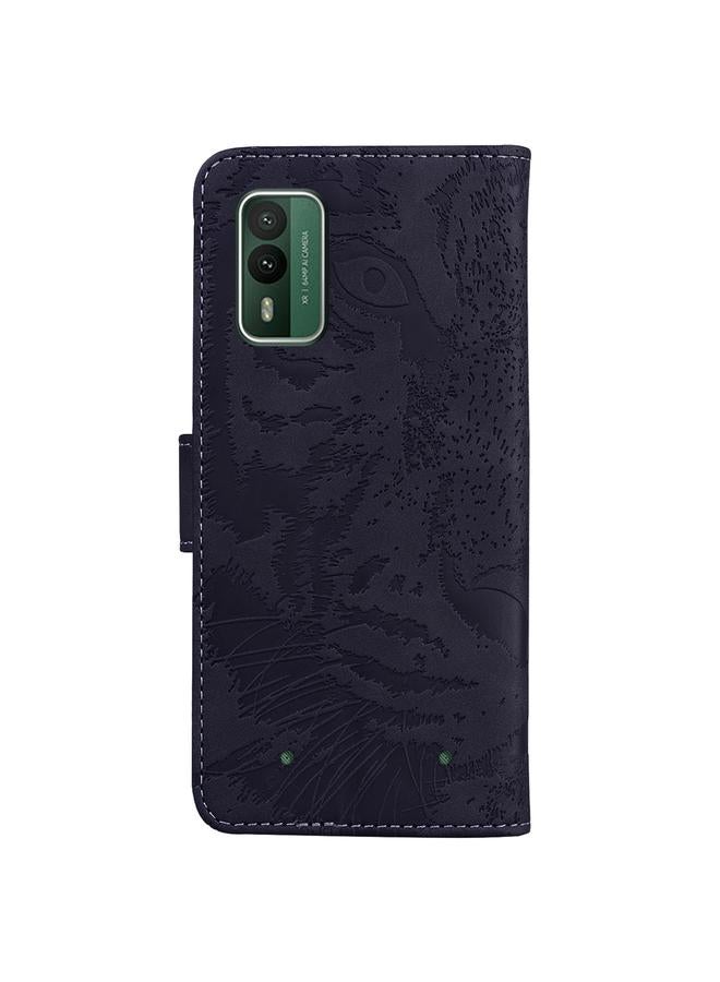 اس-توب جراب هاتف Nokia XR21 من الجلد القابل للطي بنقشة النمر - Image 3