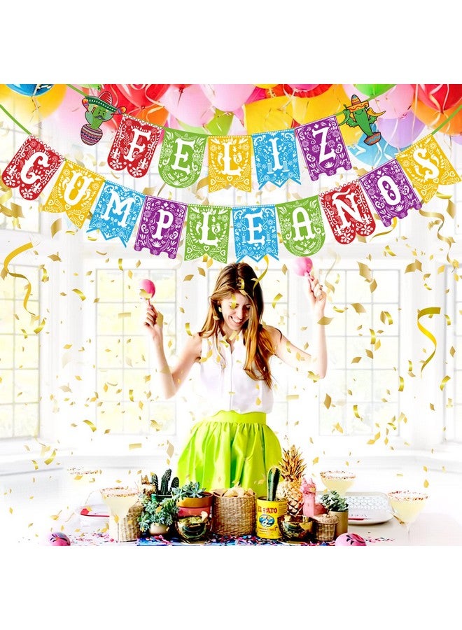 ANTING Feliz Cumpleaños Happy Birthday Banner Mexican Themed Birthday Cinco de Mayo Party Fiesta Decorations Supplies - Image 5