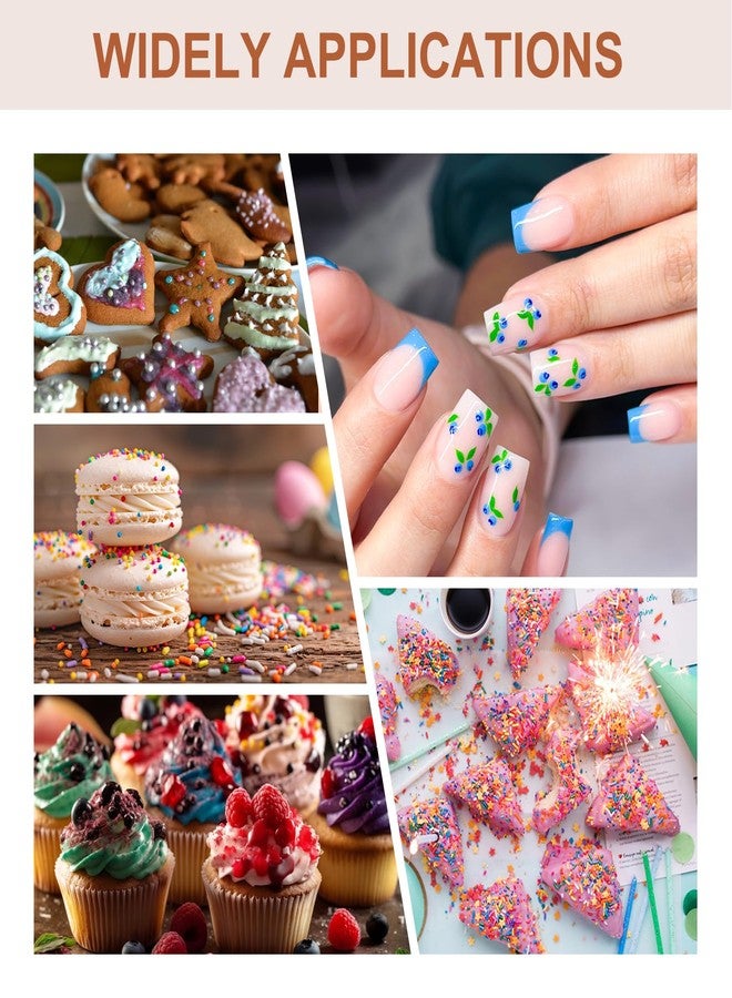 PATIKIL 100g Fake Sprinkles, Polymer Clay Sprinkles Fake Bread Crumbs for Crafts Nail Art DIY Crafts Cake Phone Case Resin Nail Cake Decorating Powder, White - Image 5