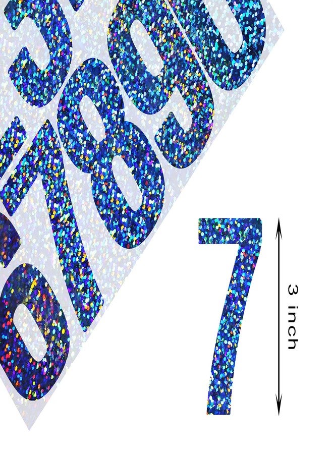 ONLYKXY 6sheet 0-9 Vinyl Glitter Mailbox Number Sticker Waterproof 3in Space Decal Organizing Label Tag for Window Door Car Sign Storage Package Box Bin Can Home Business Yard Address (Silver) - Image 2