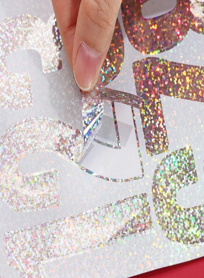 ONLYKXY 6sheet 0-9 Vinyl Glitter Mailbox Number Sticker Waterproof 3in Space Decal Organizing Label Tag for Window Door Car Sign Storage Package Box Bin Can Home Business Yard Address (Silver) - Image 3
