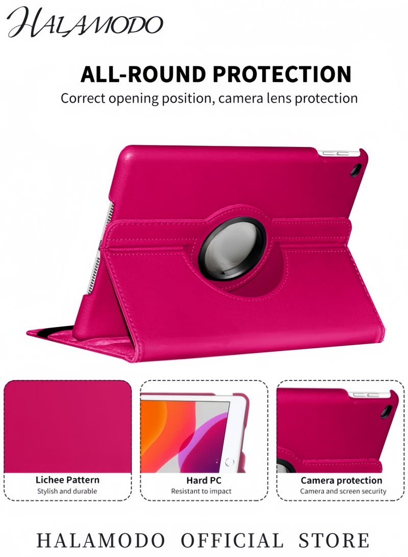 HALAMODO Tablet Protective Case Compatible with Huawei MediaPad M5 Lite Multi-Position Adjustable Tablet Stand 360 Degree Rotating Case Cover Ultra Slim Leather Case Cover with Intelligent Sleep & Wake-up - Image 3